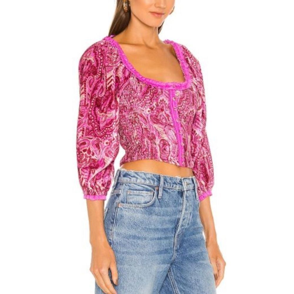 Free People: Dare Me Velvet Blouse - Picture 6 of 11